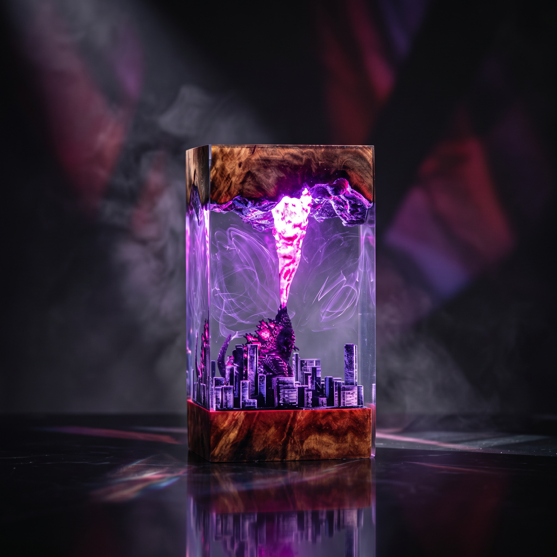 Godzilla V3 Resin Lamp Lumi Verseresin Studio
