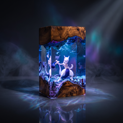 Mewtwo Resin Lamp Lumi Verseresin Studio