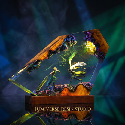 Cloud Strife x Sephiroth Resin Lamp