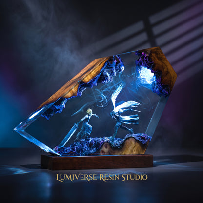 Cloud Strife x Sephiroth Resin Lamp