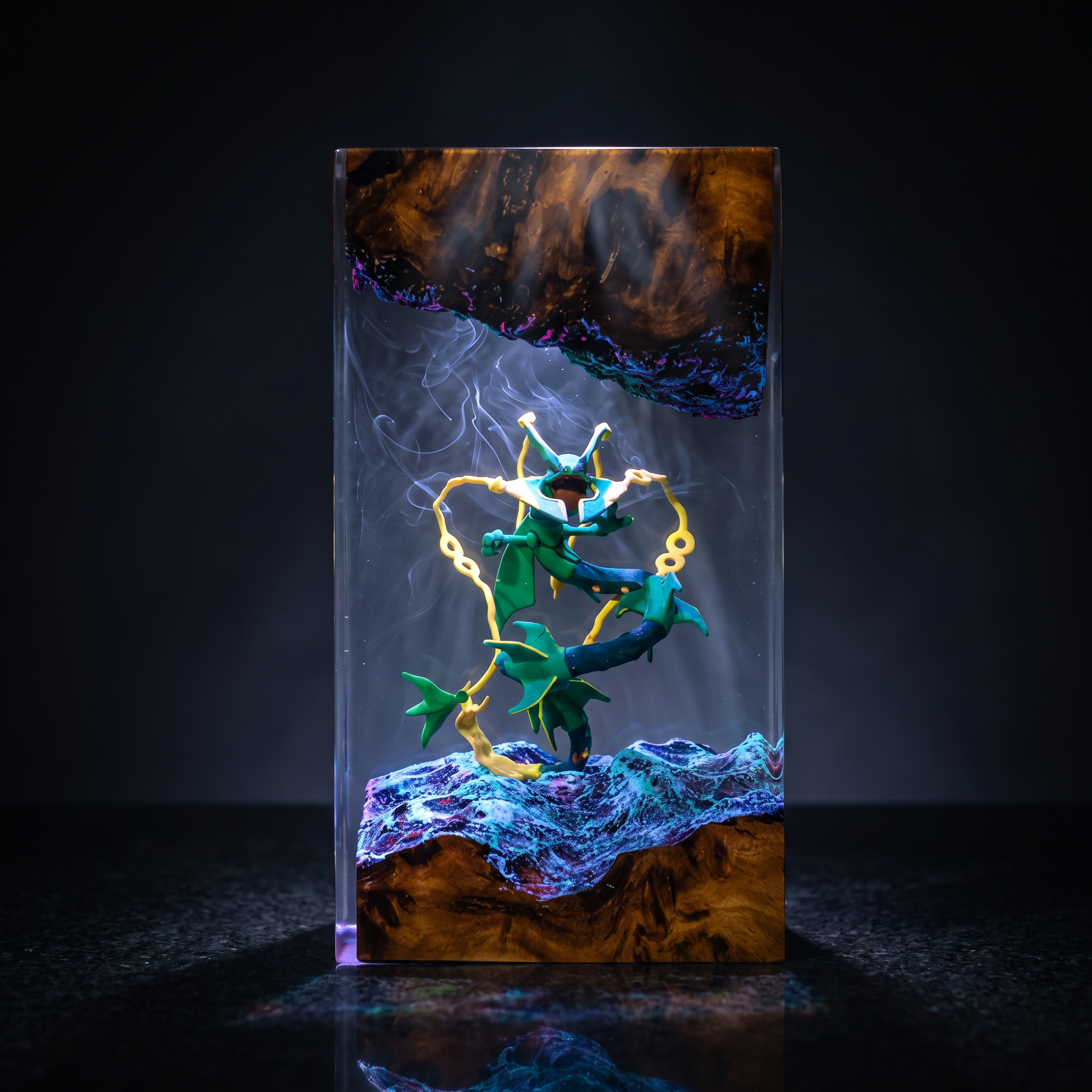Rayquaza Mega Resin Lamp Lumi Verseresin Studio