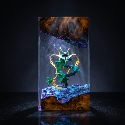 Rayquaza Mega Resin Lamp Lumi Verseresin Studio