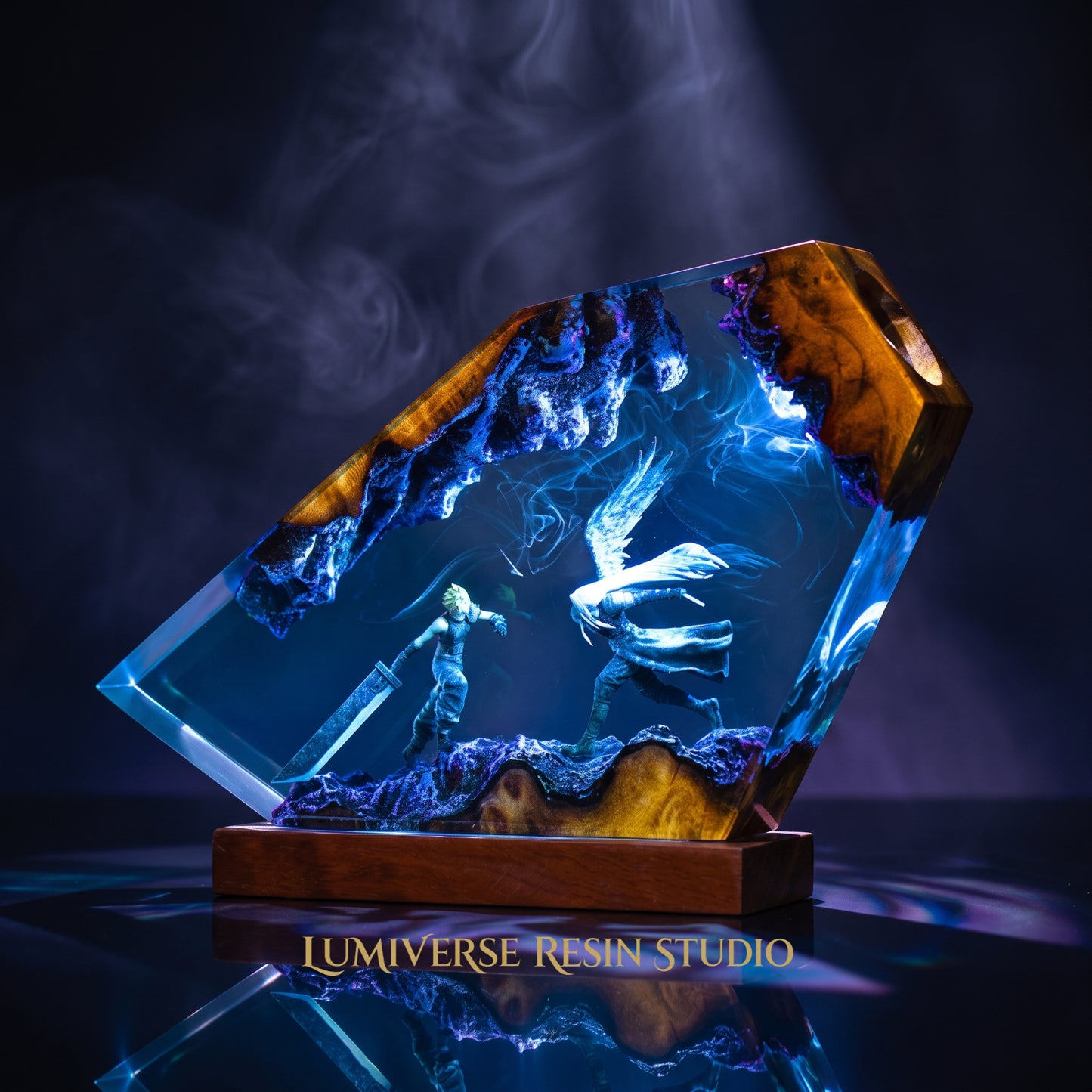 Cloud Strife x Sephiroth Resin Lamp