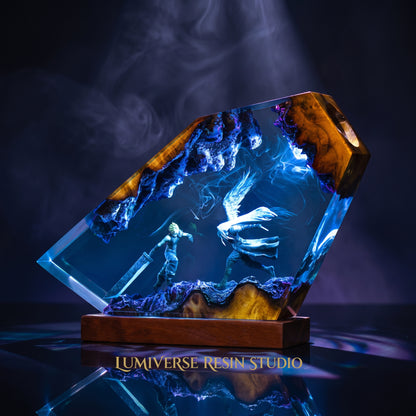 Cloud Strife x Sephiroth Resin Lamp