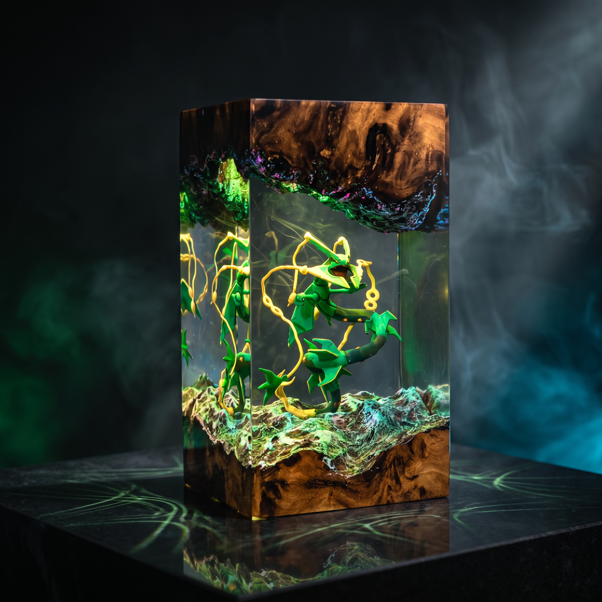 Rayquaza Mega Resin Lamp Lumi Verseresin Studio