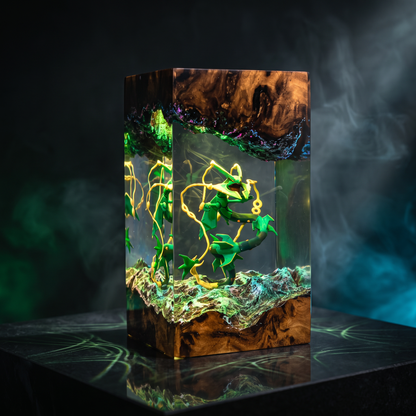 Rayquaza Mega Resin Lamp Lumi Verseresin Studio