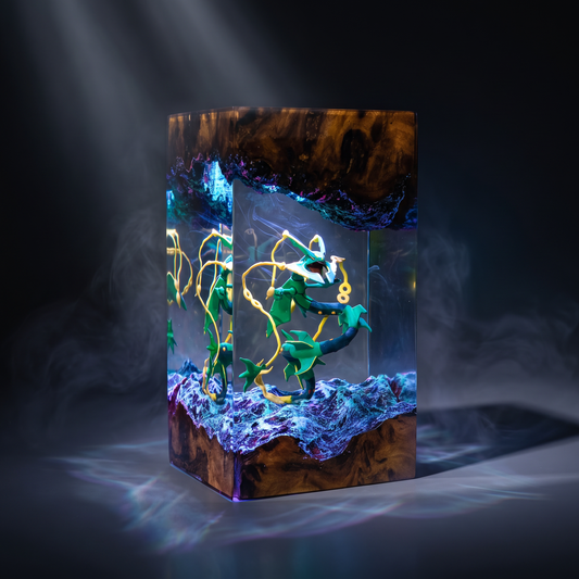 Rayquaza Mega Resin Lamp Lumi Verseresin Studio