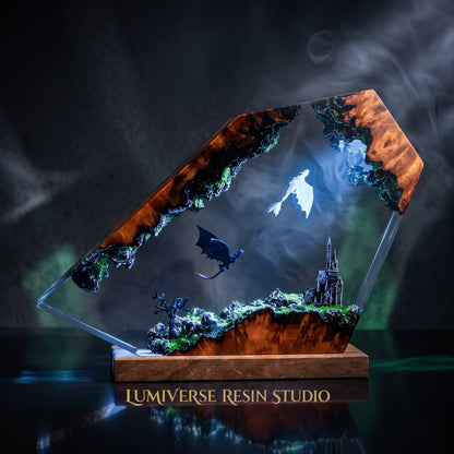 Toothlesss and Light Furry Resin Lamp