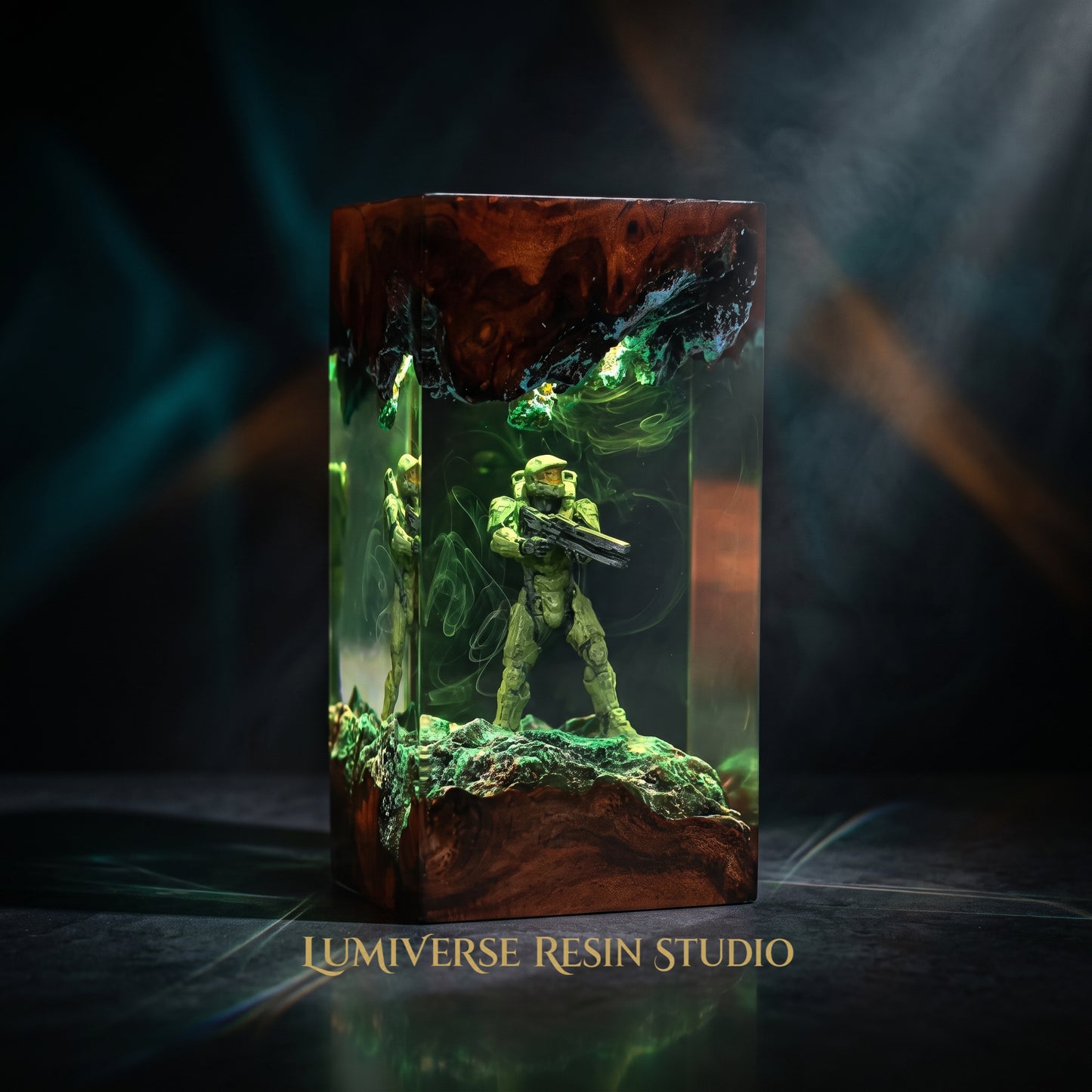 The Master Chief Resin Lamp