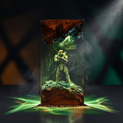 The Master Chief Resin Lamp