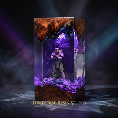 The Master Chief Resin Lamp