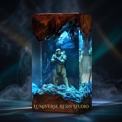The Master Chief Resin Lamp