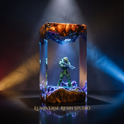The Master Chief Resin Lamp