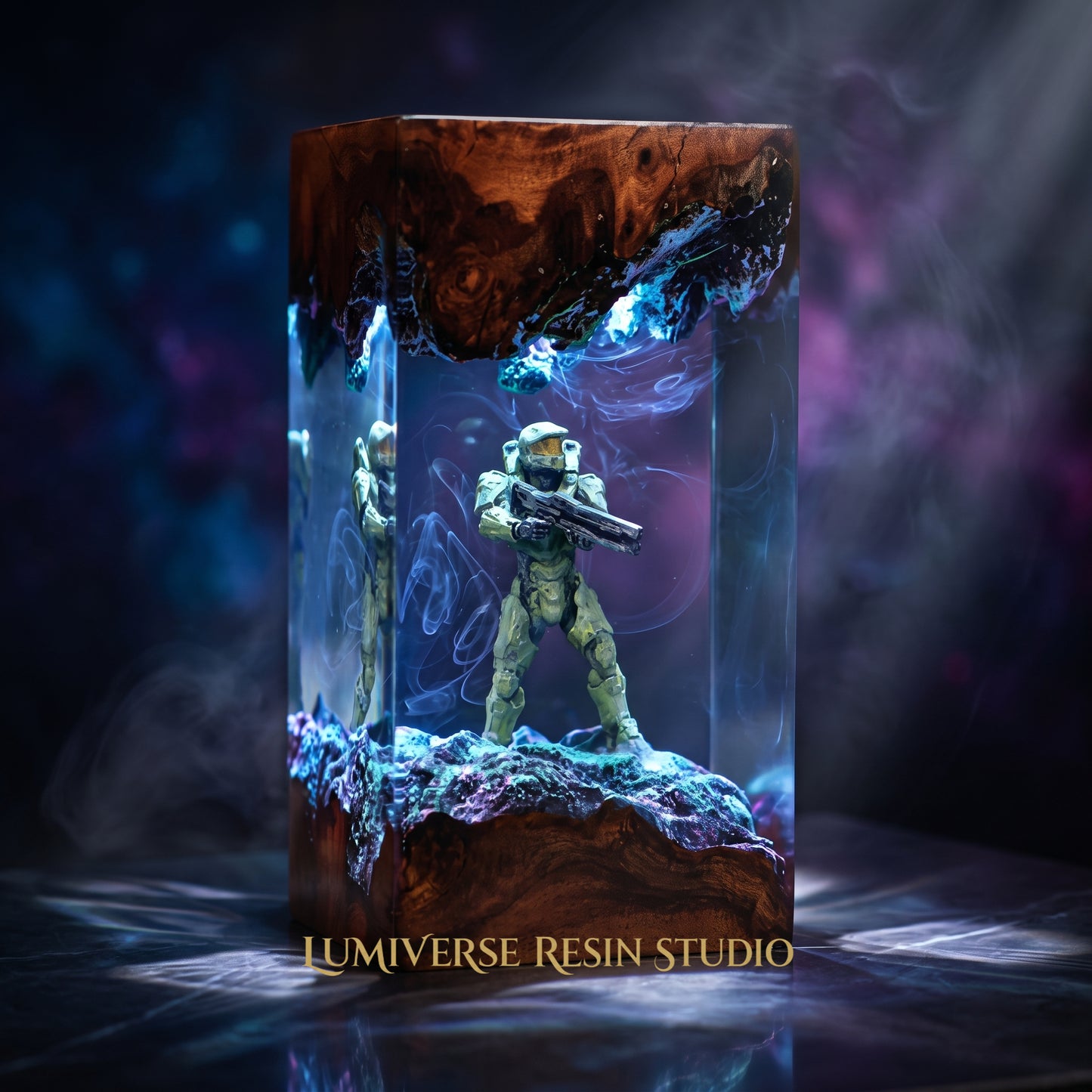 The Master Chief Resin Lamp