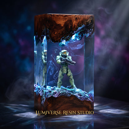 The Master Chief Resin Lamp
