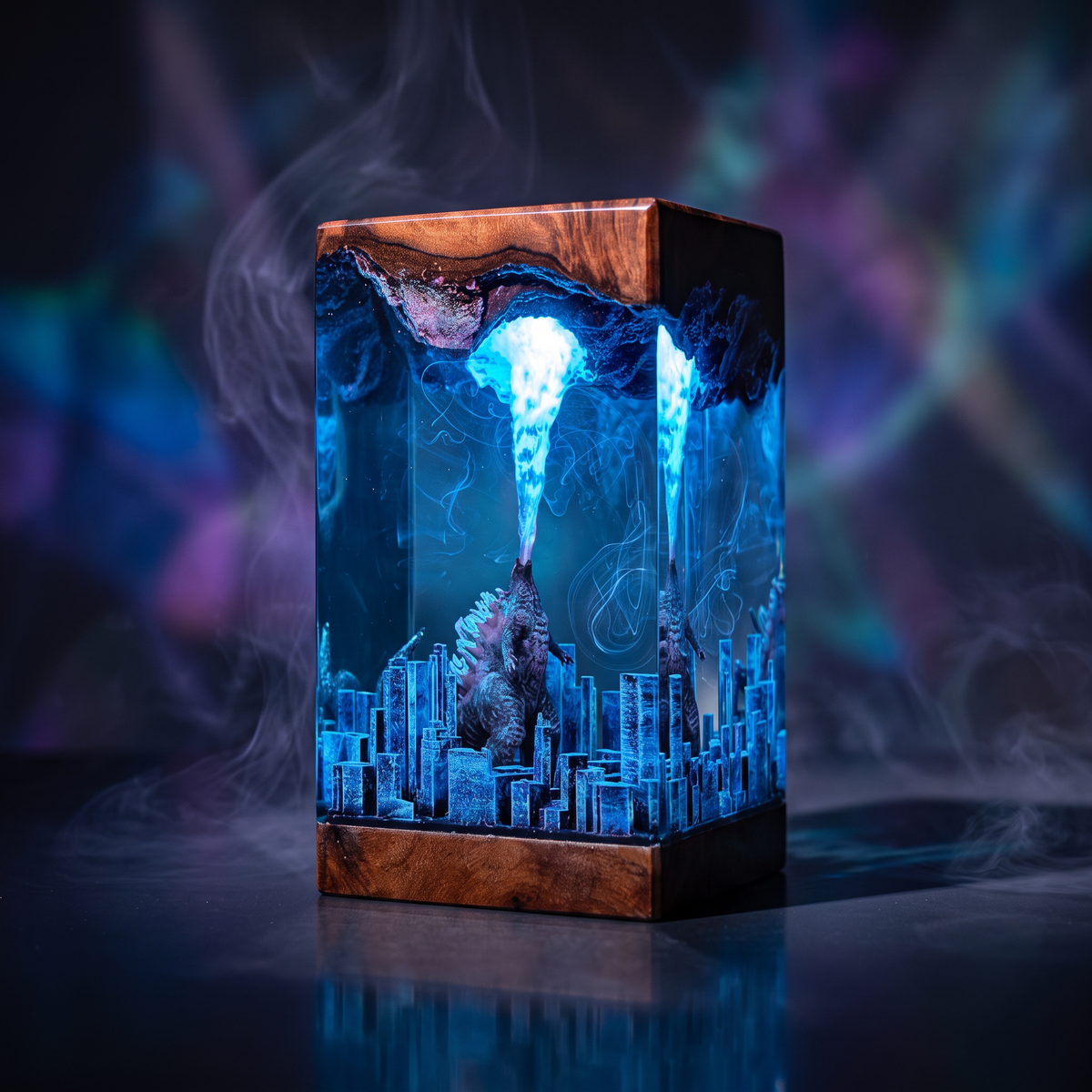 Godzilla V3 Resin Lamp Lumi Verseresin Studio