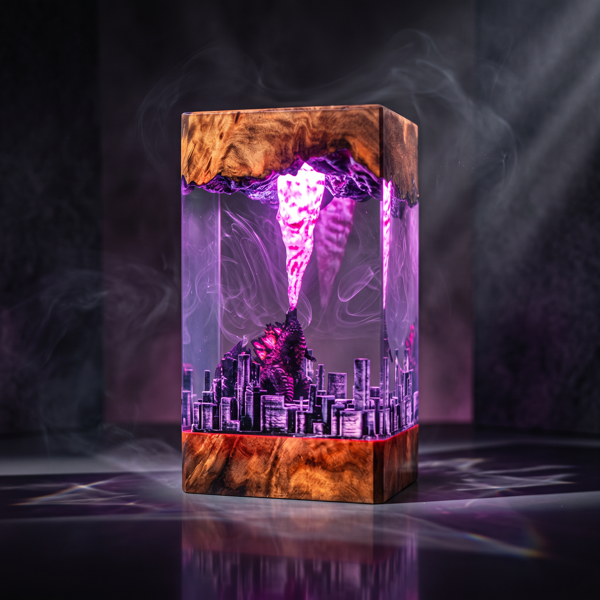 Godzilla V3 Resin Lamp Lumi Verseresin Studio