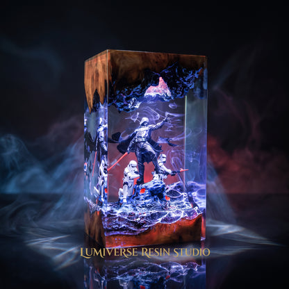 Black-Masked Lord Resin Lamp V1