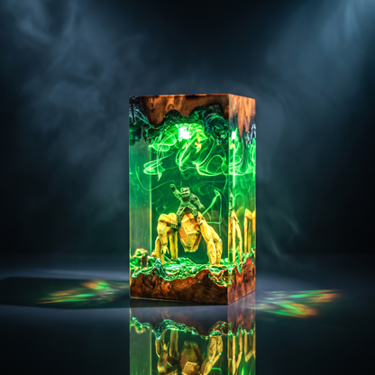 Rocky V1 Resin Lamp  - Project Hail Mary showcasing vibrant neon colors and a captivating design.