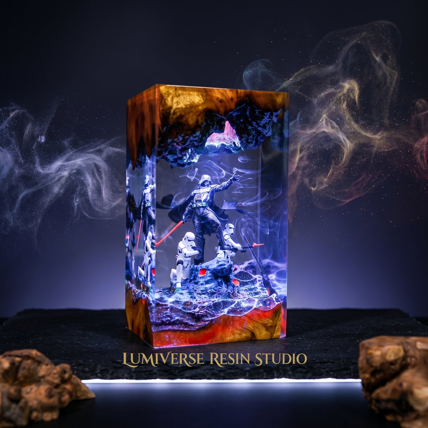 Black-Masked Lord Resin Lamp V1