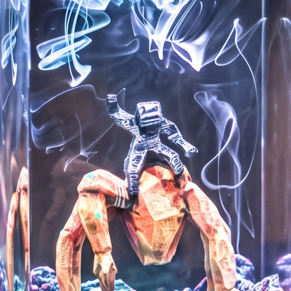 Rocky V1 Resin Lamp  - Project Hail Mary featuring an astronaut figure on a crab-shaped base.
