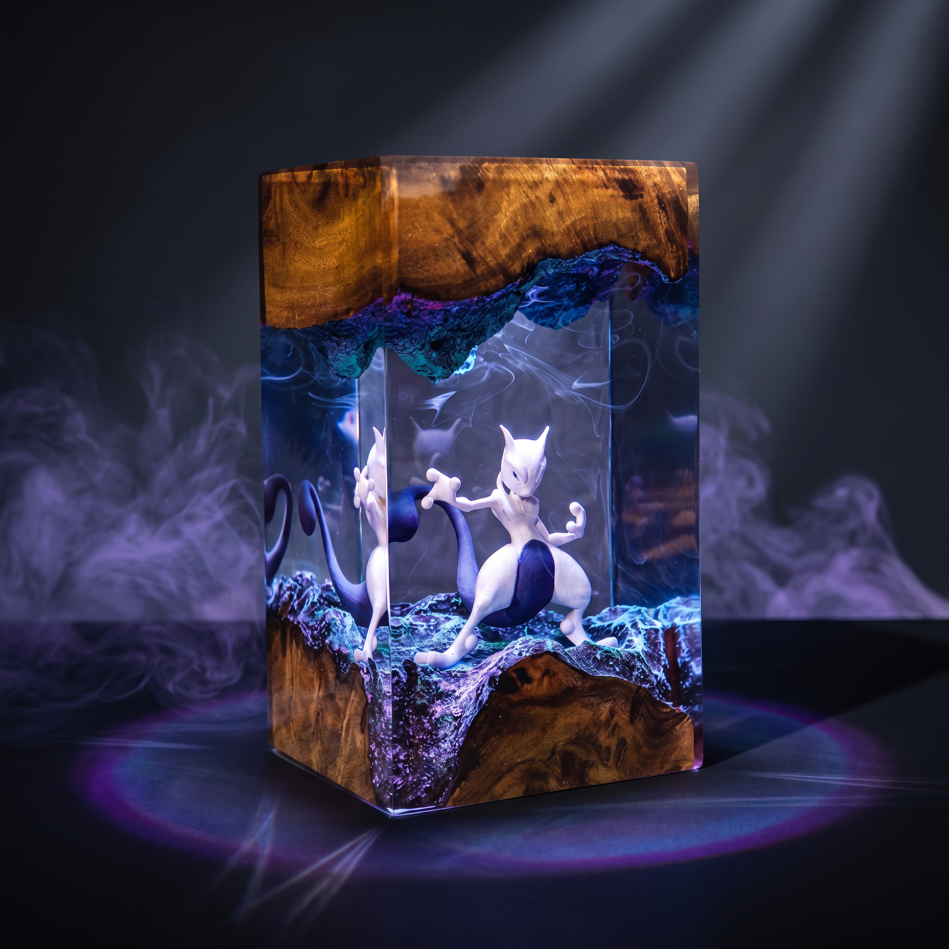Mewtwo Resin Lamp Lumi Verseresin Studio