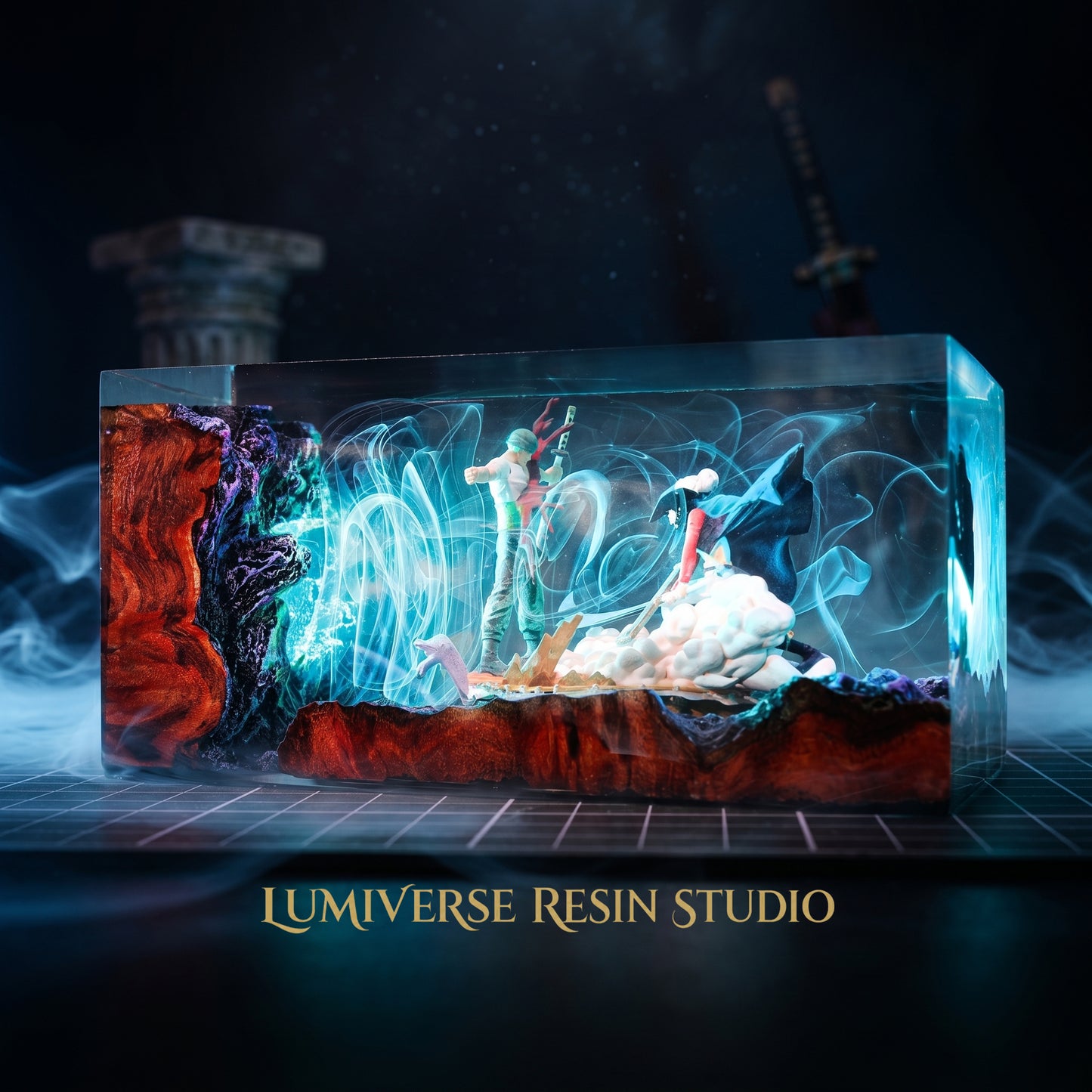 Zoro vs Mihawks Resin Lamp - One Piece