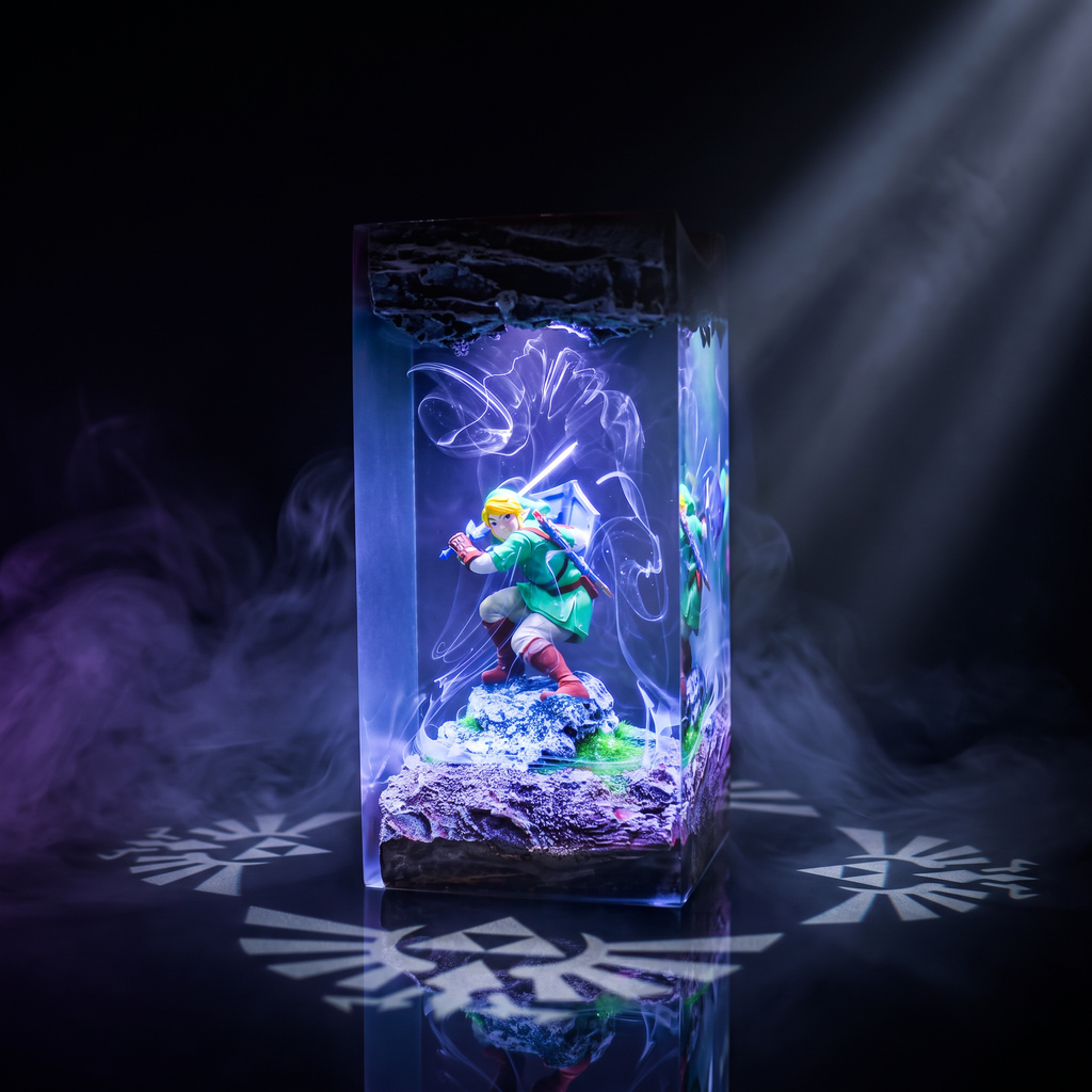 Link Resin Lamp | TheLegendOfZelda Gift | Lumiverse Resin
