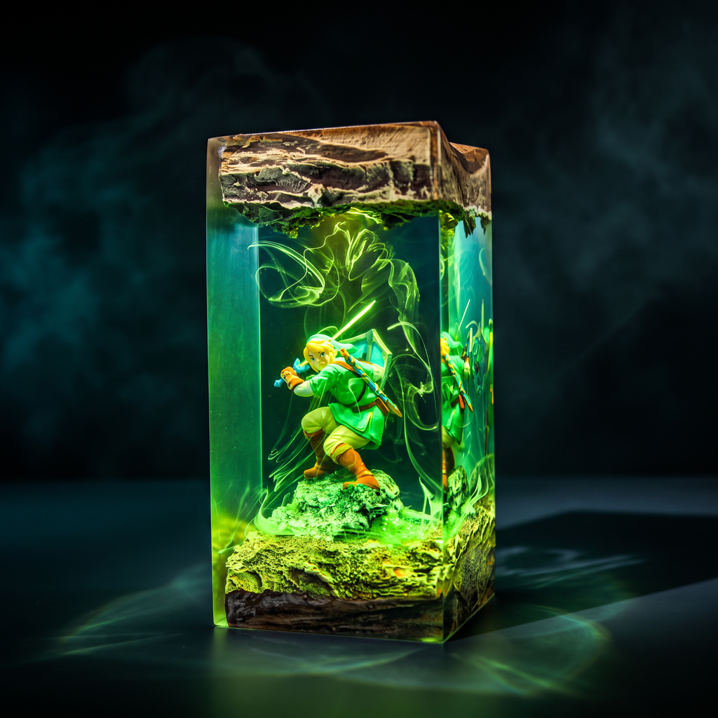 Link Resin Lamp | TheLegendOfZelda Gift | Lumiverse Resin