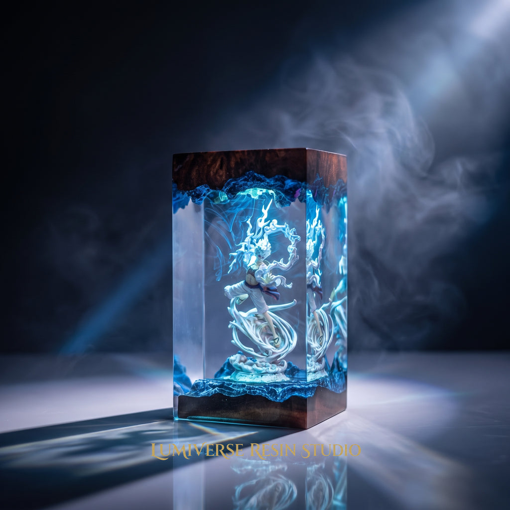 Luffy Gear 5 Resin Lamp | Handmade OnePiece LED | Lumiverse Resin