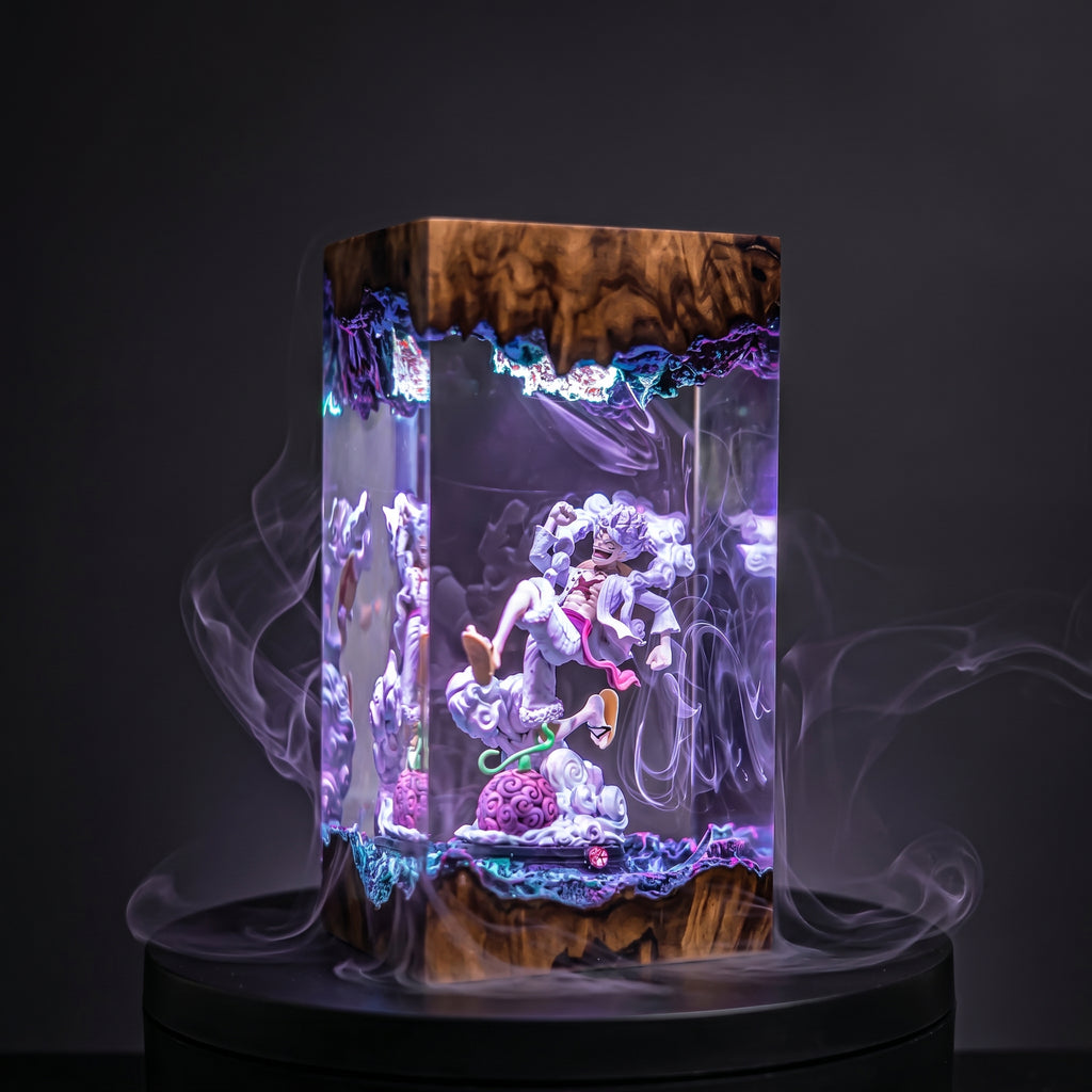 Luffy Gear 5 Resin Lamp | Handmade OnePiece LED | Lumiverse Resin