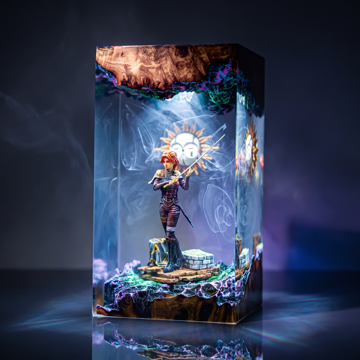 Maelle Resin Lamp | Multicolor LED Glow ClairObscurExpedition33 | Lumiverse Resin