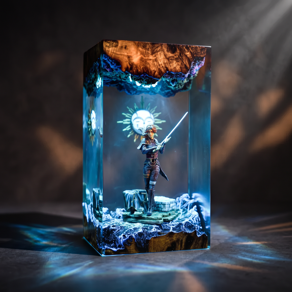 Maelle Resin Lamp | Multicolor LED Glow ClairObscurExpedition33 | Lumiverse Resin