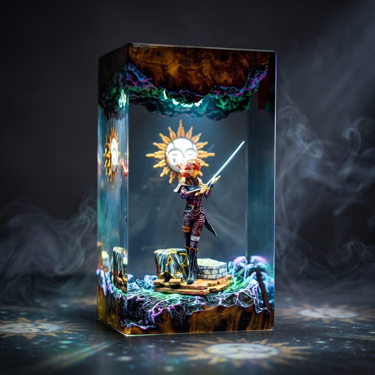 Maelle Resin Lamp | Multicolor LED Glow ClairObscurExpedition33 | Lumiverse Resin