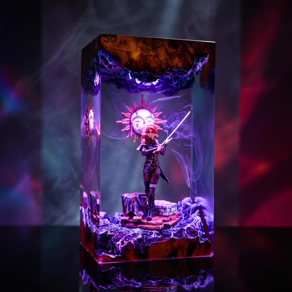 Maelle Resin Lamp | Multicolor LED Glow ClairObscurExpedition33 | Lumiverse Resin