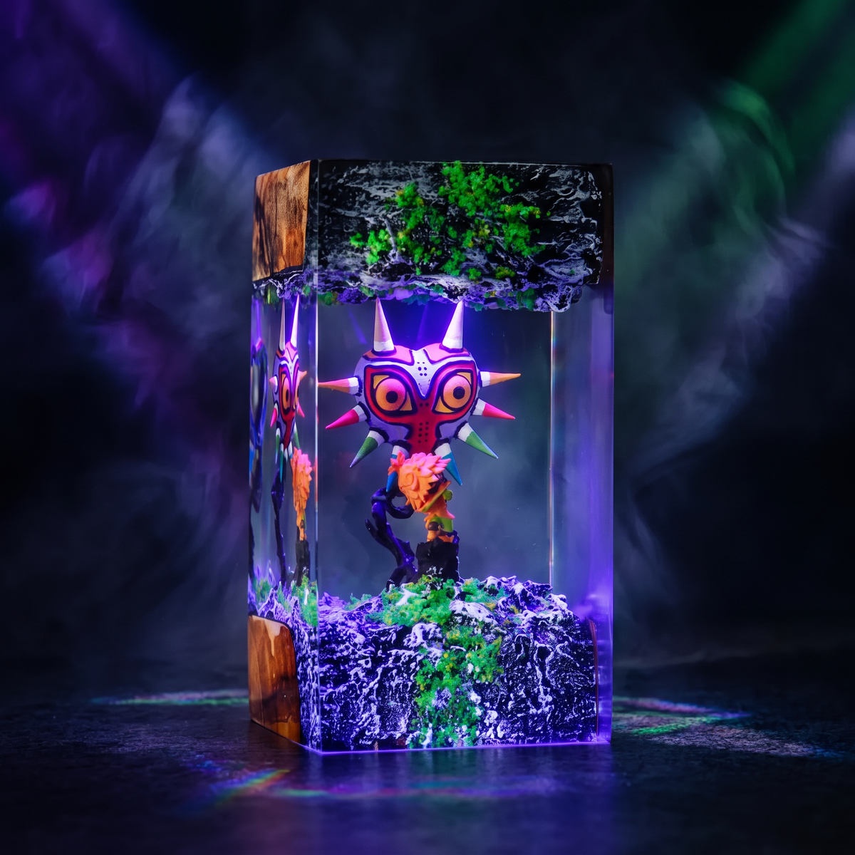 Majora S Mask Resin Lamp | Handmade TheLegendOfZelda LED | Lumiverse Resin