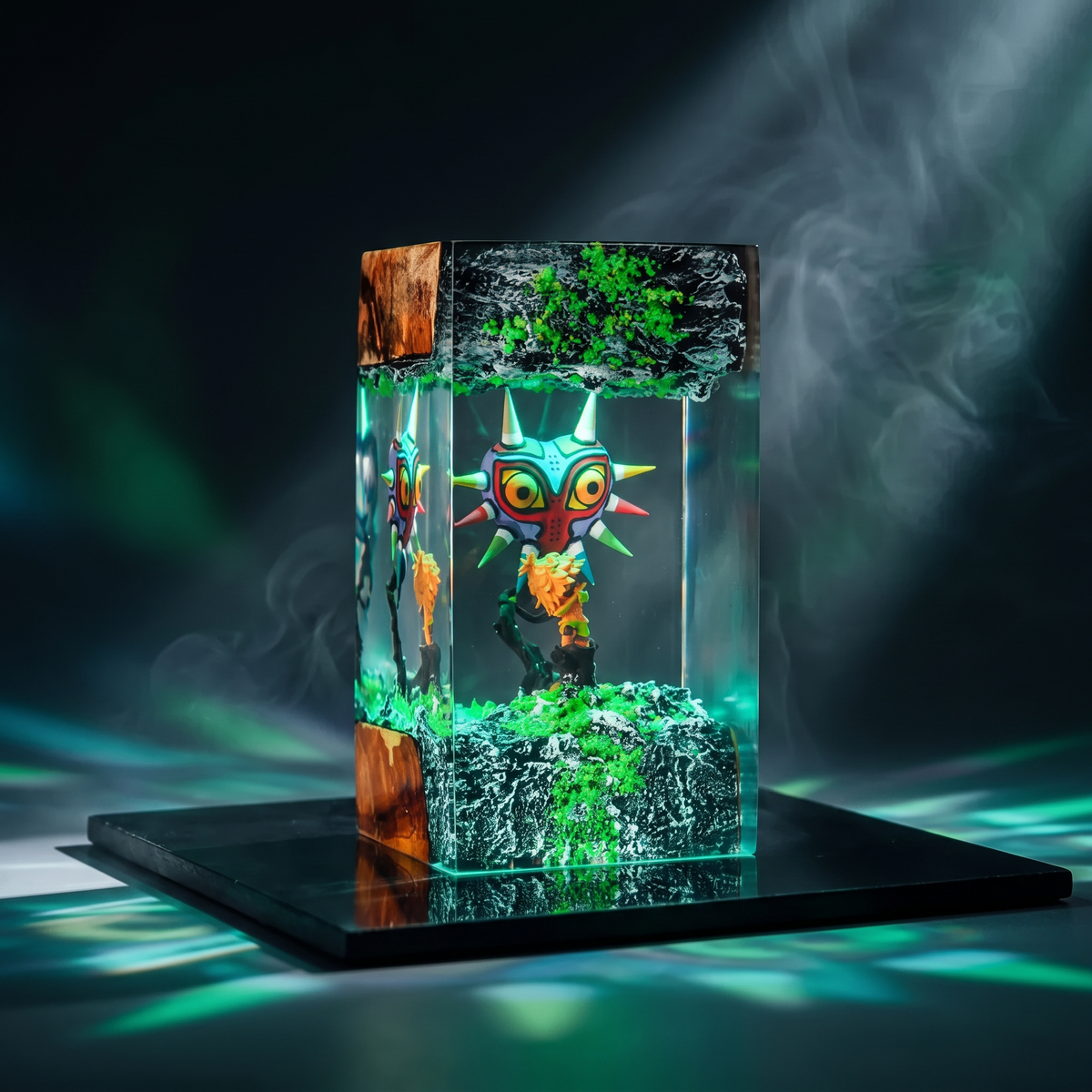 Majora S Mask Resin Lamp | Handmade TheLegendOfZelda LED | Lumiverse Resin