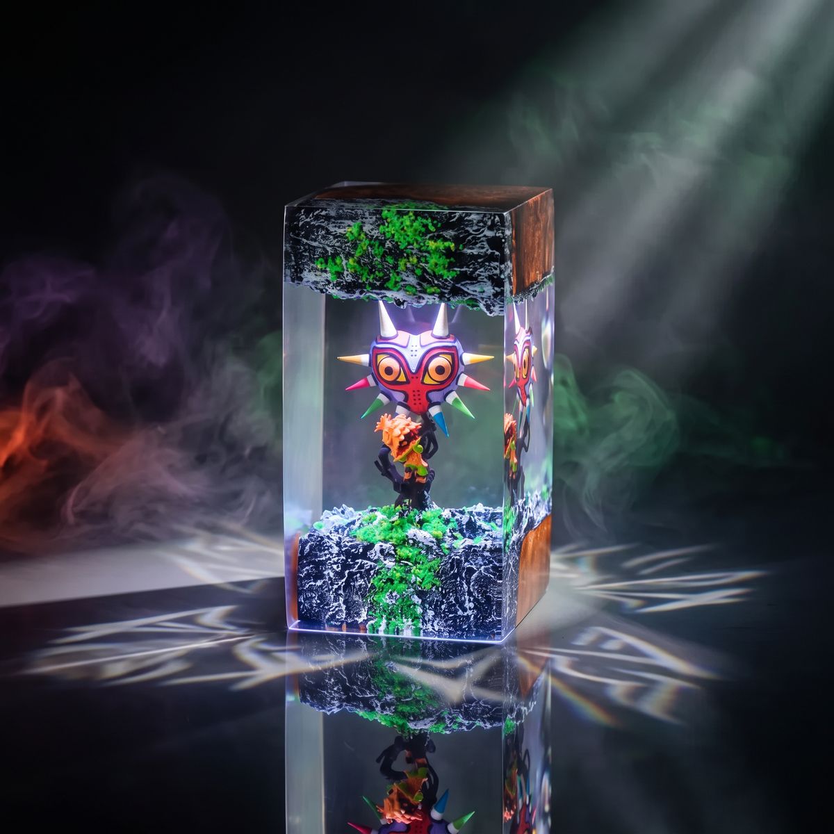 Majora S Mask Resin Lamp | Handmade TheLegendOfZelda LED | Lumiverse Resin