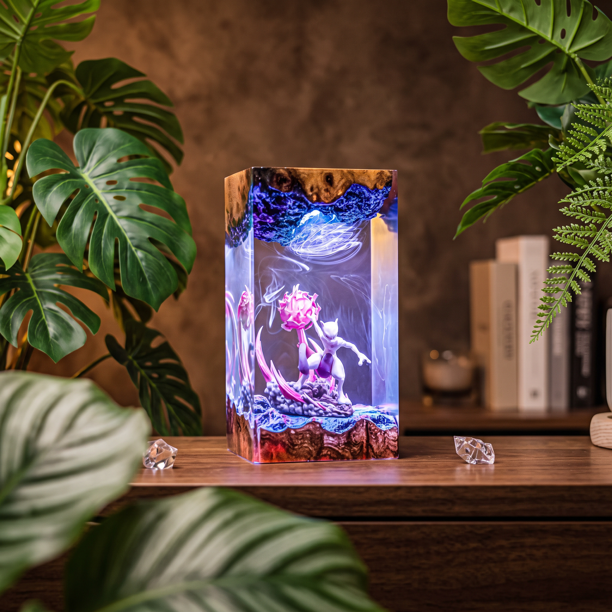 Mewtwo Resin Lamp | Pokemon Gift | Lumiverse Resin