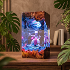 Mewtwo Resin Lamp | Pokemon Gift | Lumiverse Resin