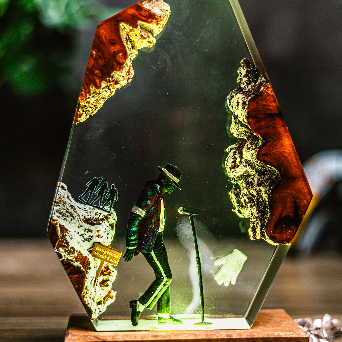 Michael Jackson Moonwalk Resin Lamp | Handmade LED | Lumiverse Resin
