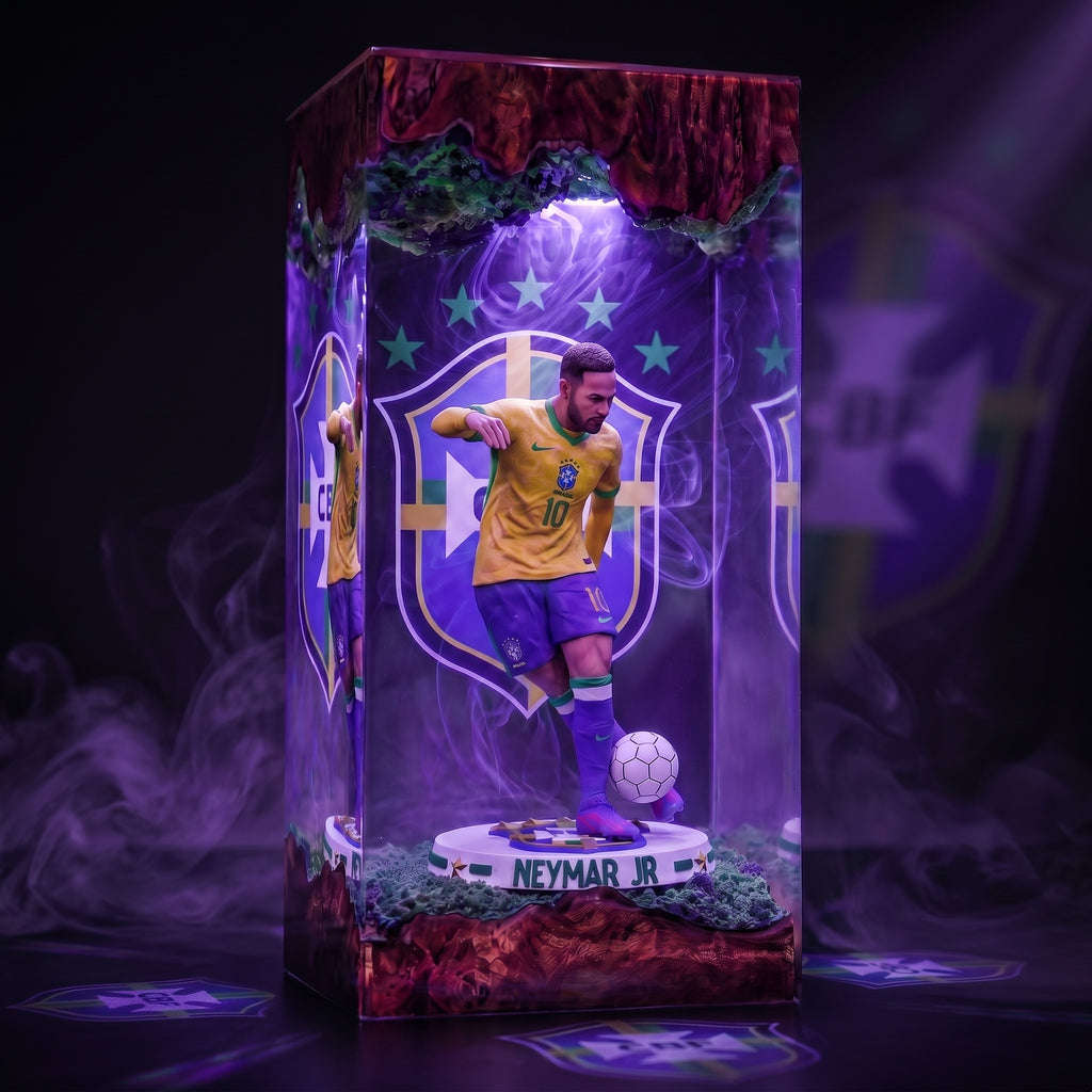 Neymar Resin Lamp | Handmade LED | Lumiverse Resin