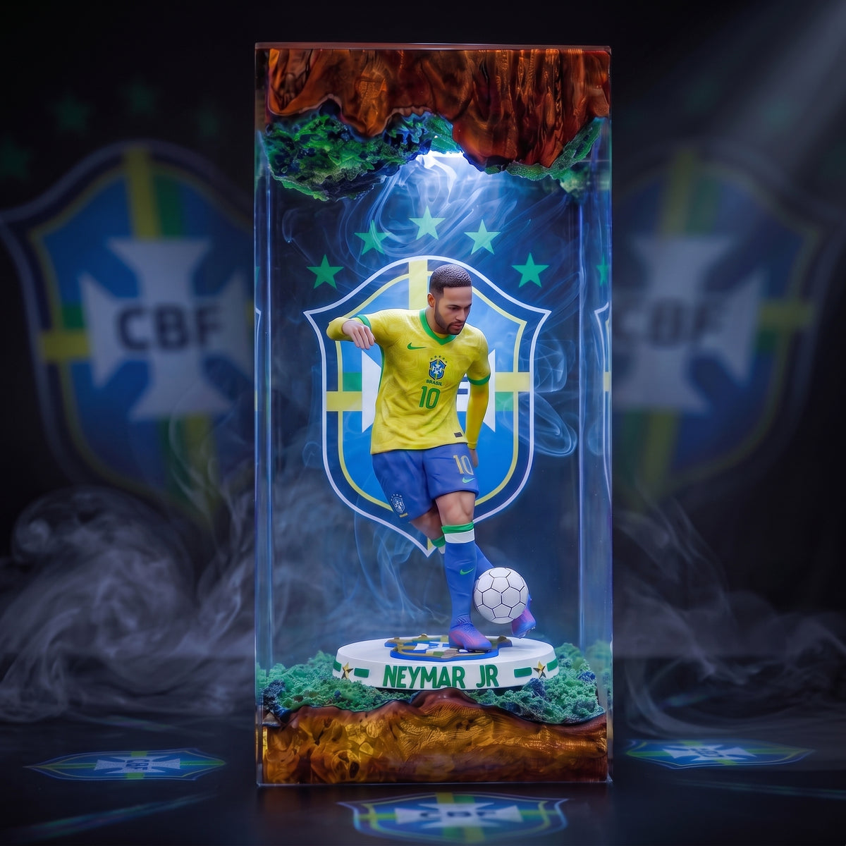 Neymar Resin Lamp | Handmade LED | Lumiverse Resin