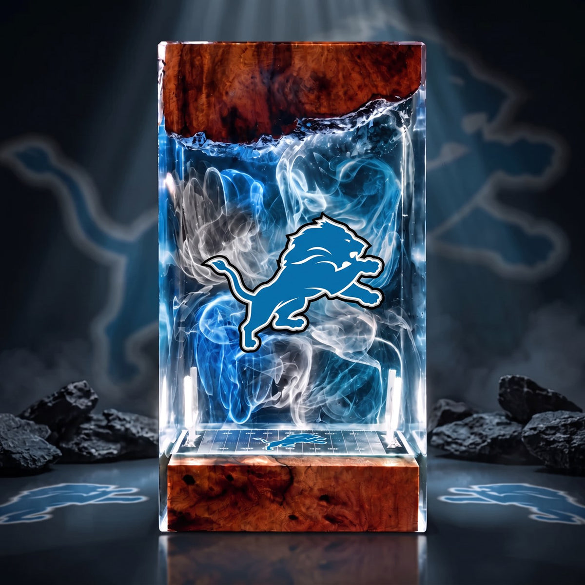 Detroit Lions resin display lamp