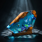 Ocean Wildlife Resin Lamp | Warm LED Light Ocean | Lumiverse Resin