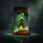 Onion Knight Resin Lamp | LED Diorama DarkSouls | Lumiverse Resin