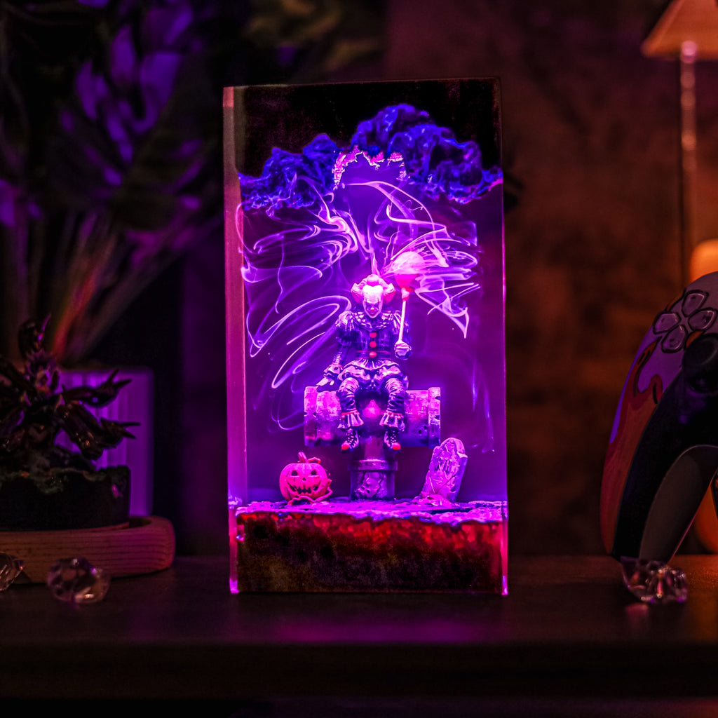 Pennywise Horror Resin Lamp | USB-Powered LED ITMovie | Lumiverse Resin