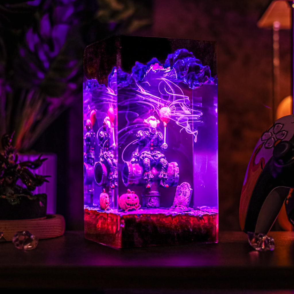Pennywise Horror Resin Lamp | USB-Powered LED ITMovie | Lumiverse Resin