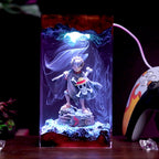 Luffy Gear 5 06 Resin lamp - One Piece showcasing Luffy figure with vibrant lighting and atmospheric design.