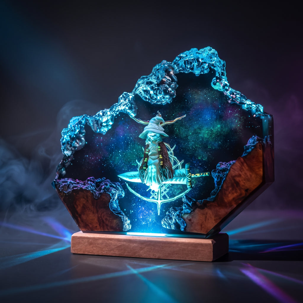 Ranni The Witch Resin Lamp | EldenRing Gift | Lumiverse Resin